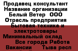 Продавец-консультант › Название организации ­ Белый Ветер, ООО › Отрасль предприятия ­ Бытовая техника и электротовары › Минимальный оклад ­ 20 000 - Все города Работа » Вакансии   . Тыва респ.,Ак-Довурак г.